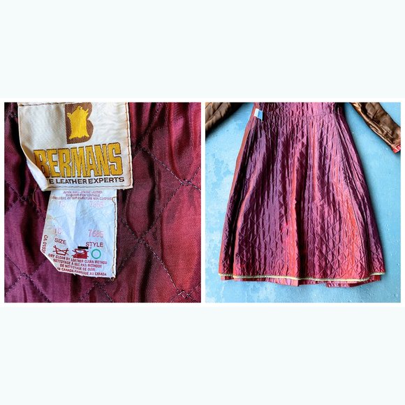 Vintage 70’s Long Leather Trench Coat Penny Lane Oxblood Belted Maxi Boho Jacket - Picture 16 of 17